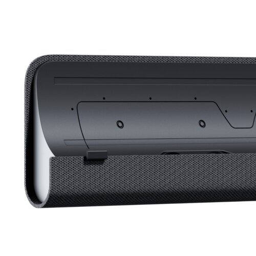 Loewe klangbar i – close-up of the integrated TV mount with high-quality finish