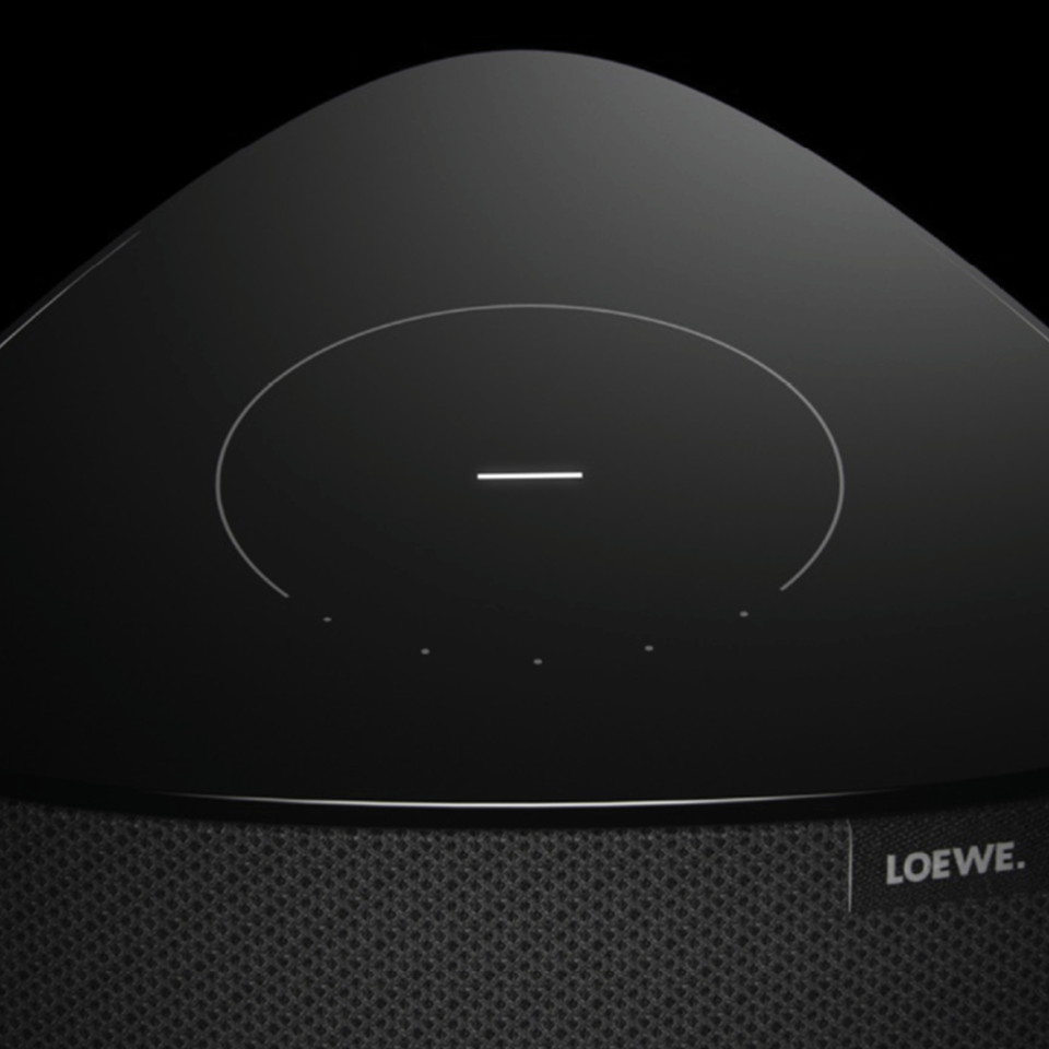 Loewe klang mr basalt grey – Glas-Touch-Panel zur direkten Wiedergabe individueller Musikfavoriten
